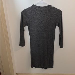 dark grey 3/4 sleeve dress